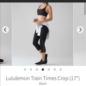 Lululemon Train Times Crop (17") Black